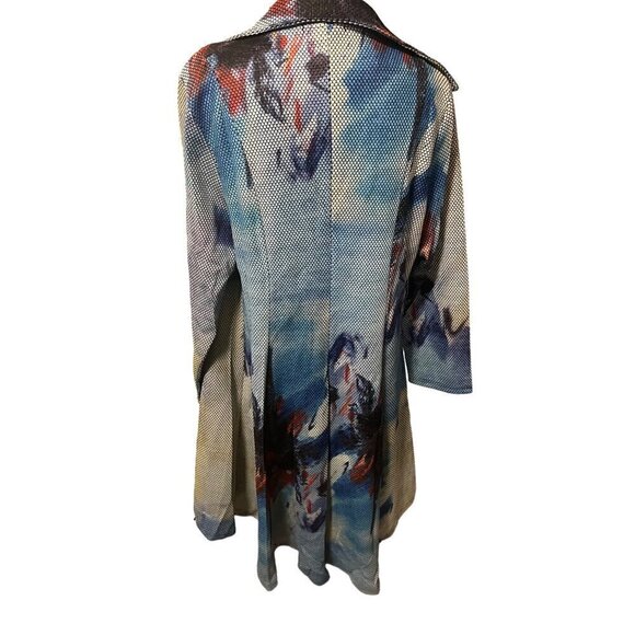 NWT RETRO 60S STYLE TRENCH JACKET BUTTON CLOSURE BELTED WAIST - Picture 11 of 13